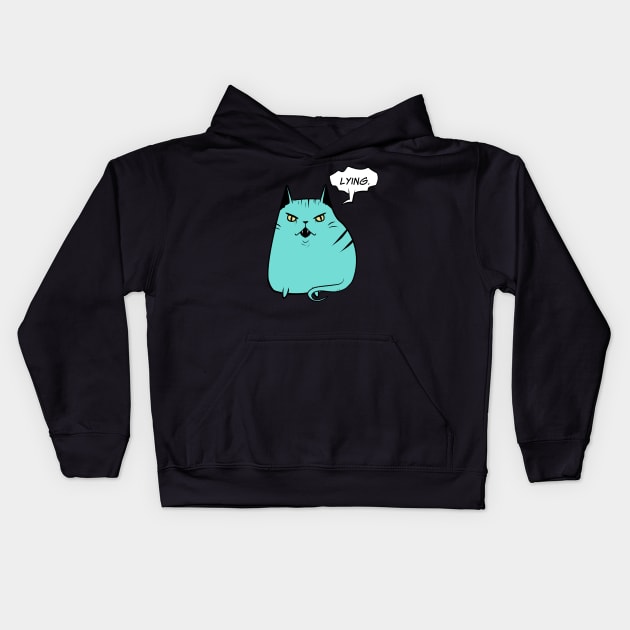 Lying Kitty Kids Hoodie by vanitygames